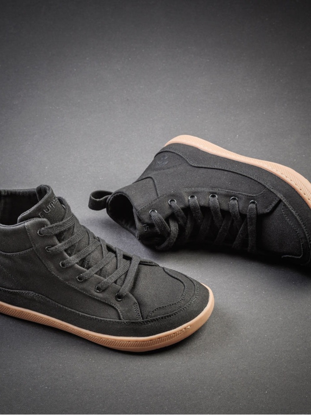 Rutsu Original Barefoot Sneakers High Black & Gum Size 8W - Picture 12 of 14